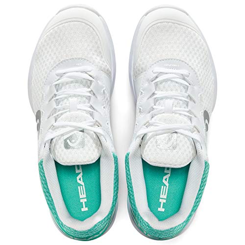 Head Sprint Team 3.0, Zapatillas de Tenis para Mujer, Blanco (White/Teal White), 38.5 EU