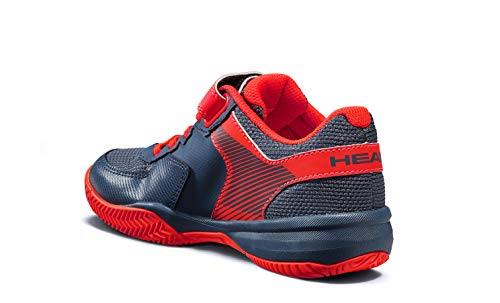 Head Sprint Velcro 3.0 Jnr, Zapatillas de Tenis Unisex Niños, Azul (Dark Blue/Neon Red Mnnr), 30 EU