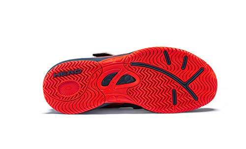 Head Sprint Velcro 3.0 Jnr, Zapatillas de Tenis Unisex Niños, Azul (Dark Blue/Neon Red Mnnr), 30 EU