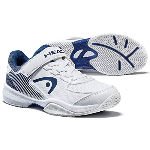 Head Sprint Velcro 3.0 Jnr, Zapatillas de Tenis Unisex Niños, Blanco (White/Midnight Navy Whmn), 35 EU