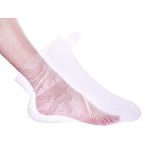 Healifty 100 unids Forros de Baño de Parafina para Pies Botines Desechables Protectores de Plástico Guantes para Pies para Cera Parafina Spa Caliente