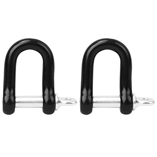 Hebilla de equipaje de mano-2PCS Hebilla de maleta tipo D Hebilla de elevación con aleación de aluminio y magnesio(negro)