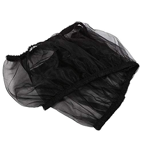 HEEPDD Cubierta de Jaula de pájaros, Malla de Nylon Universal Mascotas Aves Loro Jaula Cobertor de Semillas Cubierta Concha Suave Ventilada Jaula de pájaros Falda L Tamaño (Negro)