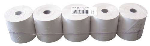 Heipa Technische Papiere - Rollos de papel térmico (sin texto impreso, 58 x 64 x 12 mm, 50 m, 5 unidades)