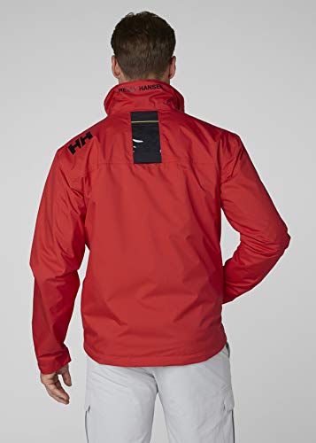 Helly Hansen Crew Midlayer Chaqueta deportiva impermeable, Hombre, Rojo (Alert Red 222), L