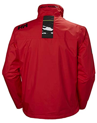 Helly Hansen Crew Midlayer Chaqueta deportiva impermeable, Hombre, Rojo (Alert Red 222), L