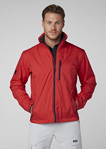 Helly Hansen Crew Midlayer Chaqueta deportiva impermeable, Hombre, Rojo (Alert Red 222), L