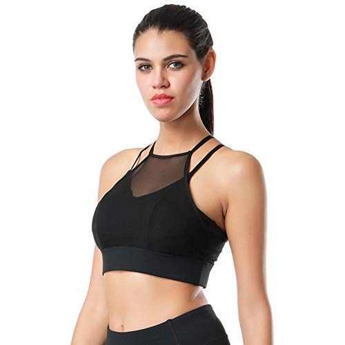 HELUYDNY Mujeres Sujetador Deportivo para Correr Gimnasio Alambre Libre Shakeproof Push Up Sujetador de Yoga Mujer Ropa Interior Sin Costuras Fitness Deporte Top Sujetador EUR tamaño S 01