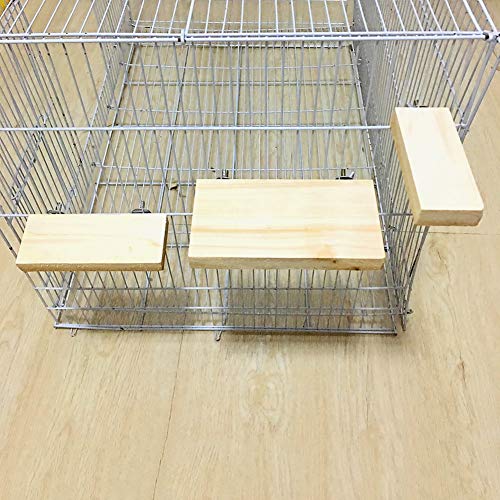 Henreal Soporte de Madera Plataforma de Juguete Pata de molienda Accesorios de Jaula Limpia para Loro Hamster