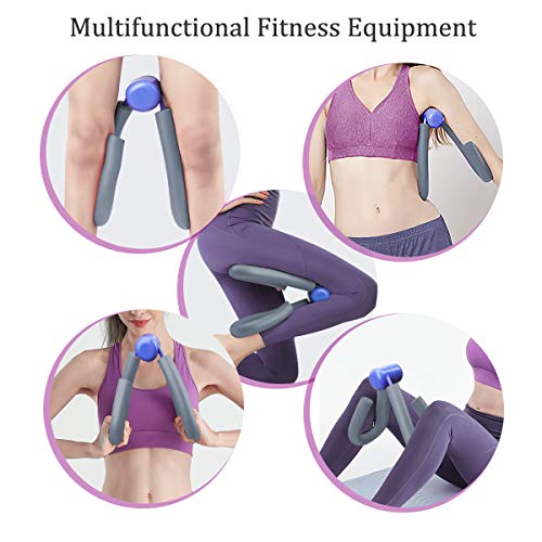 Herefun Entrenador de Muslos Dispositivo, Muslo Muscular Ejercitador, Equipo de Deporte en Hogar, Gimnasio Yoga Adelgazamiento Entrenamiento para Brazo, Hombro, Trasero, Muslo, Pierna (Gris)