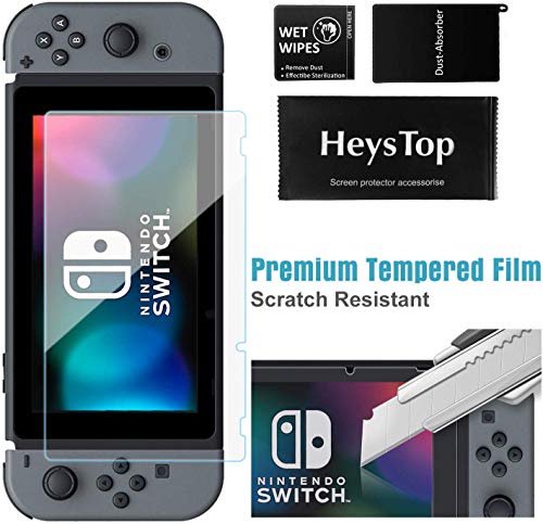 HEYSTOP Nintendo Switch Accesorio, Nintendo Switch Funda + Funda de Transporte para Nintendo Switch + Nintendo Switch Protector de Pantalla + Apretones de Pulgar