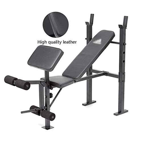 HFJKD Fitness Squat Rack Estante de Sentadillas Multifuncional Taburete de Barra Ajustable Equipo de Fitness para el hogar Tabla supina Soporte de Carga 150 kg Levantamiento de Pesas (Co