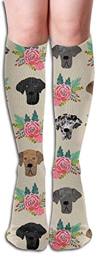 hgdfhfgd Great Dane Flora Compression Socks,Knee High Compression Sock for Women & Men - Best for Running,Athletic Sports,Crossfit,Flight Travel Trend 2019