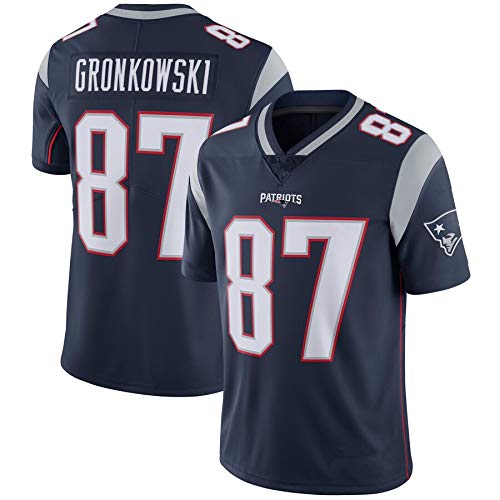 HHY-X Camiseta de fútbol de la NFL Patriots 12# Brady # 11/87 Legend Camiseta de fútbol Camiseta Deportiva de Manga Corta Camiseta de Juego Jersey,A87,XXXL