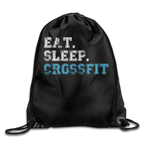 Hicyyu Eat Sleep Crossfit Beautiful Drawstring Backpack One Size