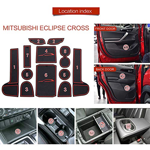 HIGH FLYING para Eclipse Cross 2018 2019 Interieur Alfombrillas antideslizantes