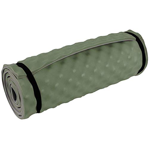 HIGHLANDER Colchoneta de Camping Comfort Colchoneta de Viaje Ligera Enrollable Ideal para Acampar, Festivales o Incluso Entrenamientos de Yoga (Verde Oliva)