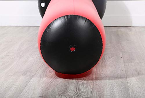 Himifuture - Saco de boxeo hinchable de 160 cm, con soporte, para fitness, color rojo vino