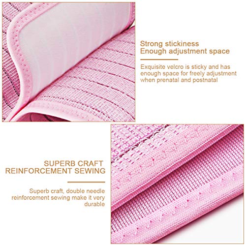 Hivool Cinturón de Embarazo,Cinturón de Maternidad,Apoyo Abdominal y Lumbar para Mujeres Embarazadas,Transpirable Cómodo, Alivio para la Espalda/Dolor pélvico/sacroilíaco(Beige y Rosa y Black y Grey)