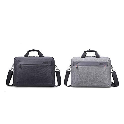 HJUN La Mochila para computadora portátil, maletín Diagonal con maletín para Negocios de 15.6 Pulgadas, maletín para computadora portátil con Negro y Gris Puede Elegir,Black