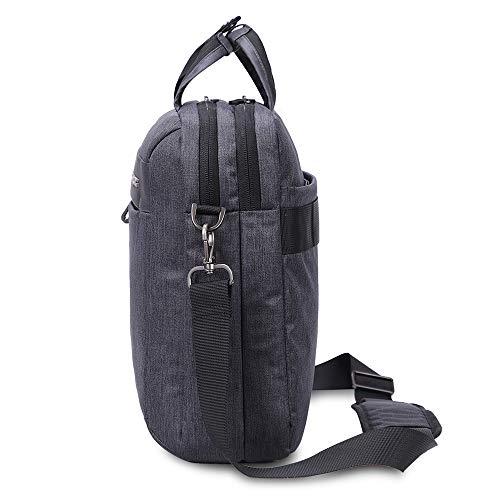 HJUN La Mochila para computadora portátil, maletín Diagonal con maletín para Negocios de 15.6 Pulgadas, maletín para computadora portátil con Negro y Gris Puede Elegir,Black