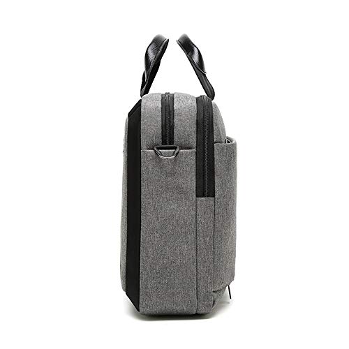 HJUN Maletines para Hombres, Simple y Elegante Bolso para computadora portátil Informal para Hombres Bolsa para computadora portátil Bolsa de computadora Diagonal con Gris Negro Puede Elegir,Gray