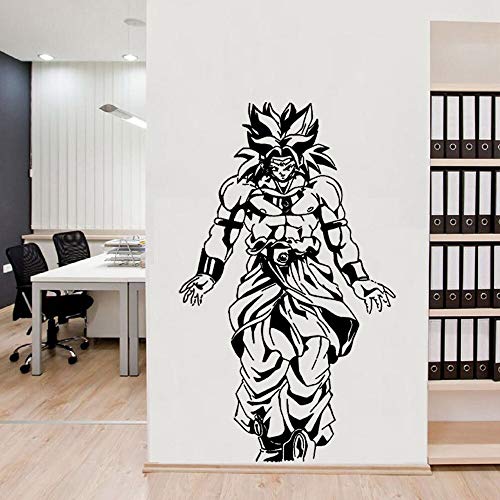 HNXDP Calcomanía de vinilo etiqueta de la pared Dragon Broly Anime japonés dibujos animados arte decoración para habitaciones de niños decoración del hogar 57cmX95cm