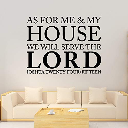 HNXDP Obey God English Pattern Pegatinas de pared creativas personalizadas Pegatinas de pared para sala de estar Pegatinas de arte decorativo Marrón M 30cmx39cm