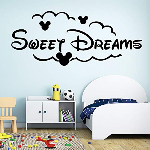 HNXDP Venta caliente Sweet Dreams calcomanías de vinilo pegatinas de pared dormitorio vivero decoración pared calcomanía decoración del hogar 43cmx102cm