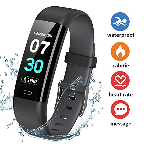 HOFIT Pulsera Actividad Reloj Inteligente Fitness Tracker Podómetro Monitor de Sueño Contador de Calorías Pasos Rastreador de Ejercicios Reloj Salud Deportiva para Mujeres Hombres