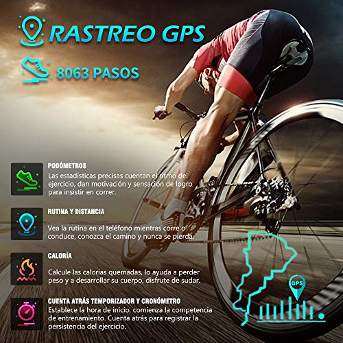 HOFIT Pulsera Actividad Reloj Inteligente Fitness Tracker Podómetro Monitor de Sueño Contador de Calorías Pasos Rastreador de Ejercicios Reloj Salud Deportiva para Mujeres Hombres