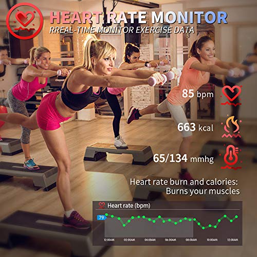 HOFIT Pulsera Actividad Reloj Inteligente Fitness Tracker Podómetro Monitor de Sueño Contador de Calorías Pasos Rastreador de Ejercicios Reloj Salud Pulsera Deportiva para Mujeres Hombres