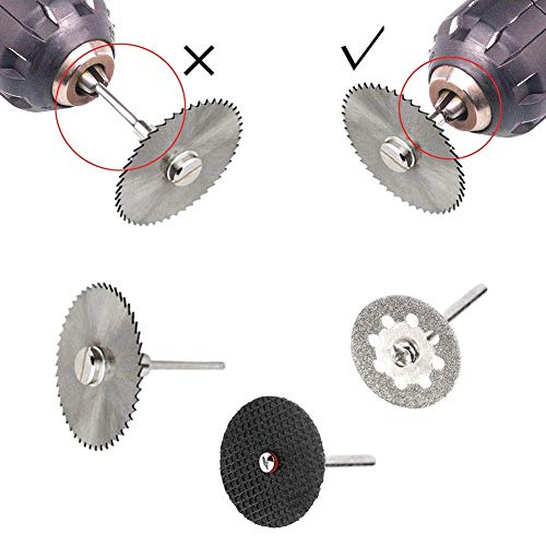 Hojas de Sierra Circular Set, ZFYQ Mini Disco Corte Diamante & Mini Hoja de Sierra Circular HSS & Mini Disco de Corte de Resina (3mm Mandril) para Cortar Madera Piedra Metal - Paquete de 30 Piezas