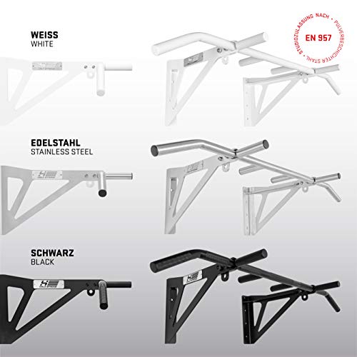 Hold Strong Fitness - Barra de Dominadas de Pared, Posiciones de Agarre, Acero Inoxidable