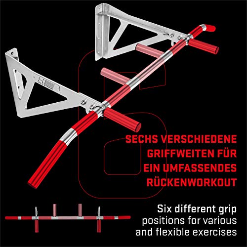 Hold Strong Fitness - Barra de Dominadas de Pared, Posiciones de Agarre, Acero Inoxidable