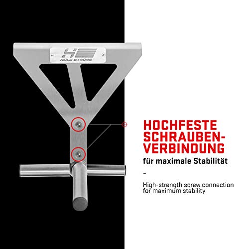 Hold Strong Fitness - Sujeción Fuerte, Techo Montado Pull-up Bar con 6 Posiciones de Agarre, Acero Inoxidable