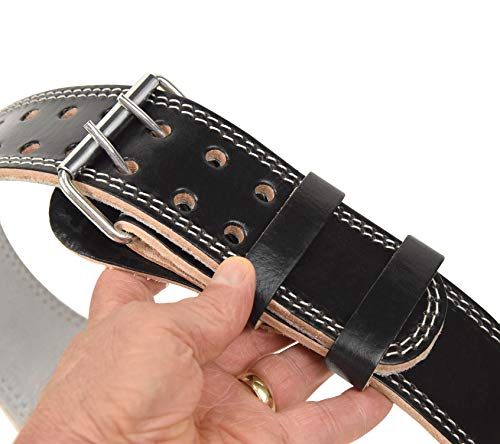 Hold’Em Weightlifting Belts for Men/Women -Genuine Leather, Foam Padding, Suede Lining, Gives Support for Squats, Deadlifts, Crossfit Athletes-Small