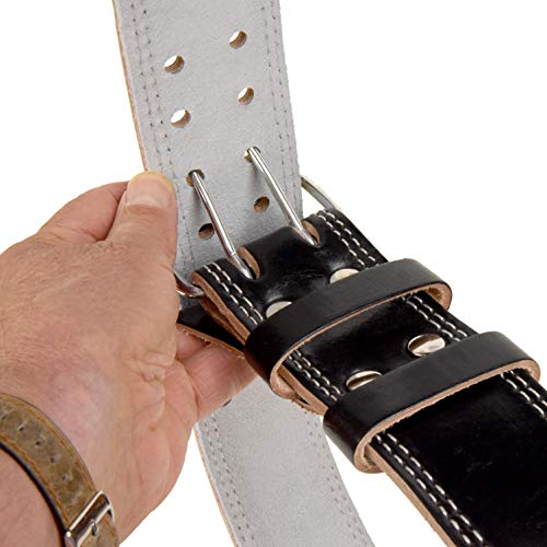 Hold’Em Weightlifting Belts for Men/Women -Genuine Leather, Foam Padding, Suede Lining, Gives Support for Squats, Deadlifts, Crossfit Athletes-Small