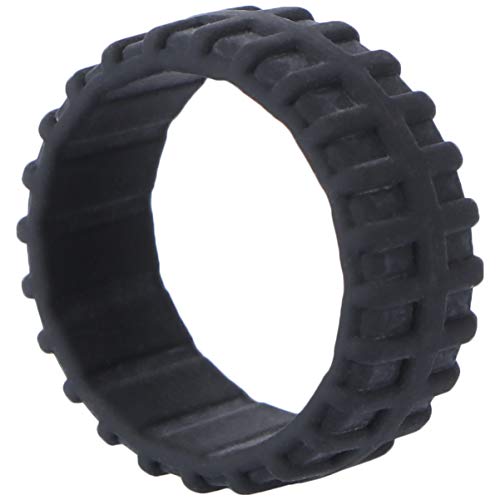 Holibanna Anillos de Silicona Alianzas de Boda Hombres Alianzas de Boda de Goma Anillos de Borde Escalonado Joyería de Dedo para Hombres Mujeres Entrenamiento de Crossfit Deportes Tamaño 10