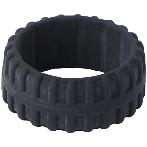 Holibanna Anillos de Silicona Alianzas de Boda Hombres Alianzas de Boda de Goma Anillos de Borde Escalonado Joyería de Dedo para Hombres Mujeres Entrenamiento de Crossfit Deportes Tamaño 10