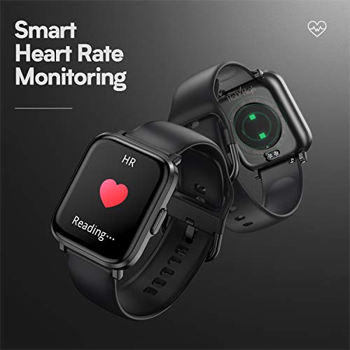 HolyHigh Smartwatch Fitness Pantalla Táctil Reloj Inteligente Fitness con Ritmo Cardíaco & Monitor de Sueño Cronómetro Podómetro IP68 Impermeable Rastreador para Hombres y Mujeres