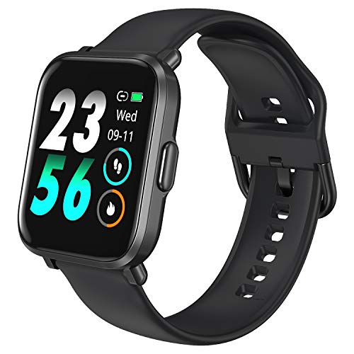 HolyHigh Smartwatch Fitness Pantalla Táctil Reloj Inteligente Fitness con Ritmo Cardíaco & Monitor de Sueño Cronómetro Podómetro IP68 Impermeable Rastreador para Hombres y Mujeres