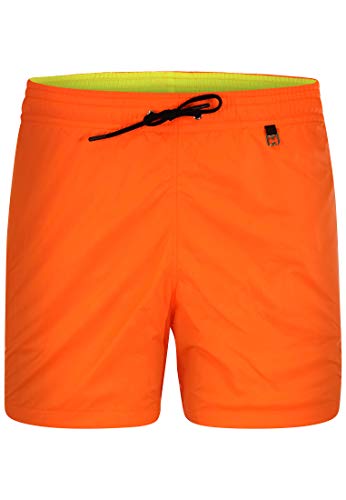 HOM - Hombres - Beach Boxer 'Sunlight' - Pantalones Cortos de Moda en Colores de Moda - Mandarine Orange - S