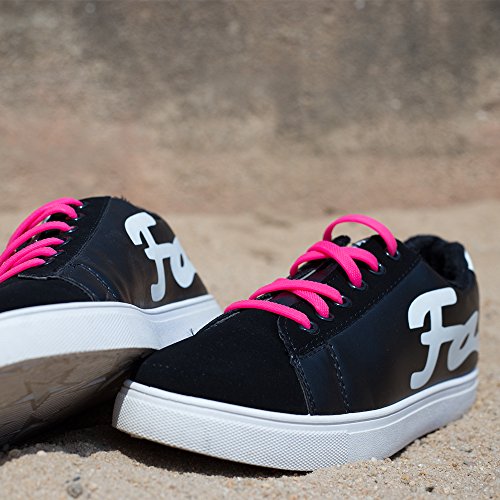 Homar sin corbata Cordones de zapatos para niños y adultos Impermeables cordones de zapatos de atletismo atlética de silicona elástico plano con multicolor de los zapatos del tablero Sneaker boots (Adult Size Pink)