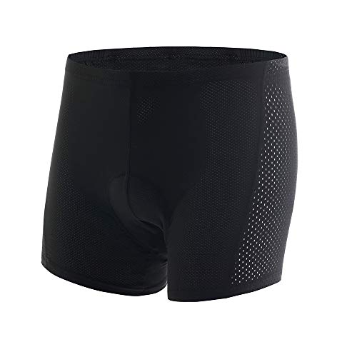 Hombre Bicicleta Ciclismo Ropa Interior Pantalones Cortos, 4D Gel Acolchado, lástica, Ligera y Transpirable, MTB Unisexo (Rojo, XXL)