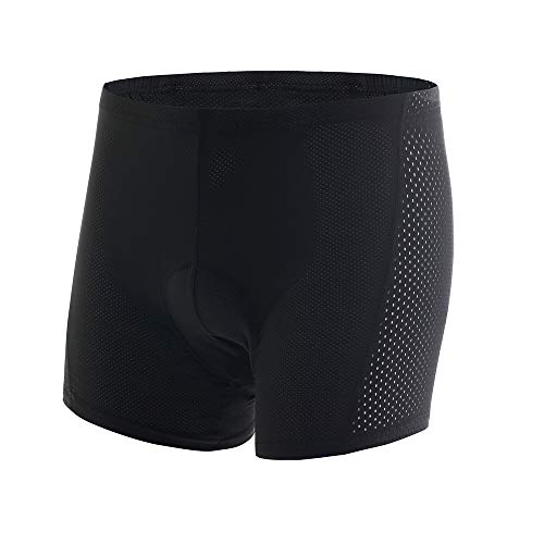 Hombre Bicicleta Ciclismo Ropa Interior Pantalones Cortos, 4D Gel Acolchado, lástica, Ligera y Transpirable, MTB Unisexo (Rojo, XXL)