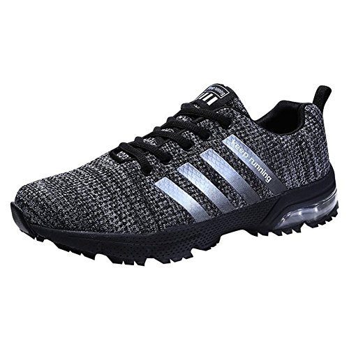 Hombre Zapatillas de Correr Casual para Deportivas de Malla Zapatillas Antideslizantes Zapatillas Ligeras Negro 39