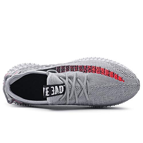 Hombre Zapatillas Deporte para Zapatillas de Ligeras Running Transpirables Cómodas Correr para Zapatos de Malla(9118-Gris,43EU)