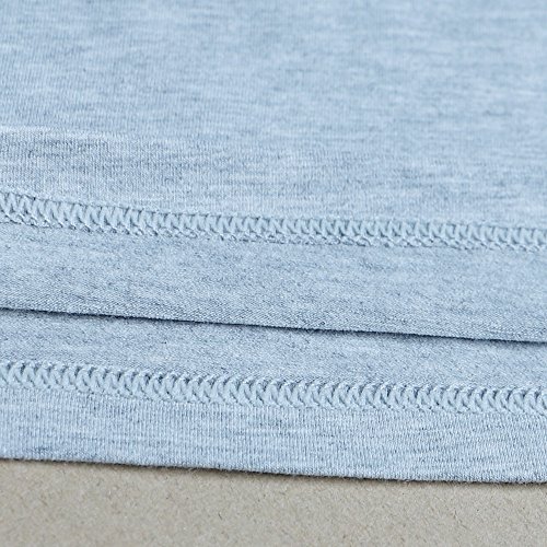 Hombres Casual Manga Corta Camiseta Soltero Botón Abertura Llano v Cuello Camisas Algodón