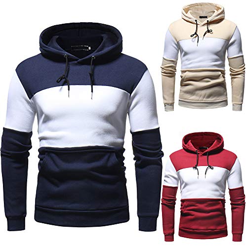 Hombres Sudadera con Capucha Casual Tops Deporte Blusa Manga Larga De Patchwork Blanca Beisbol Divertidas Camuflaje Calavera Camisas Otoño riou